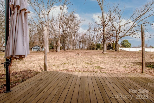 deck with fence