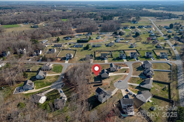 drone / aerial view with a residential view