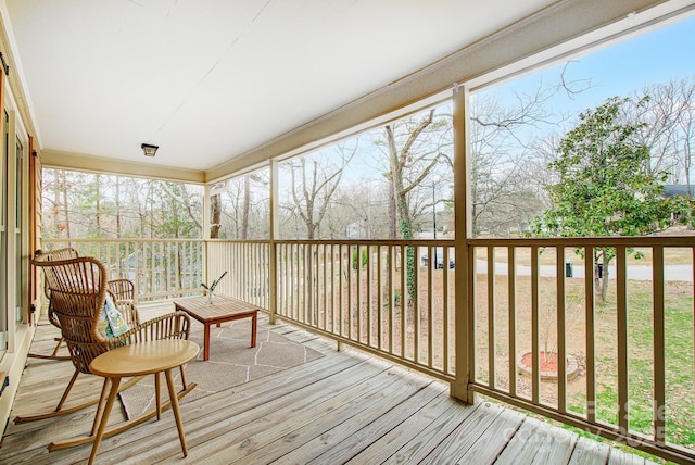 view of sunroom / solarium