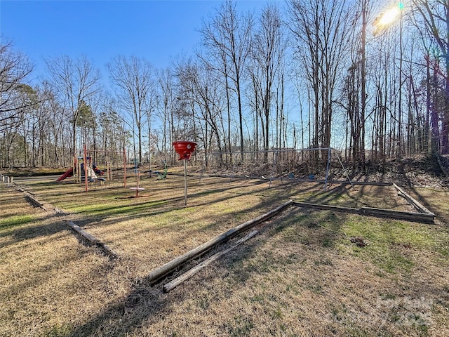 view of yard with playground community