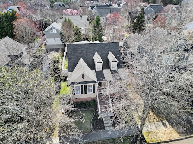 drone / aerial view with a residential view