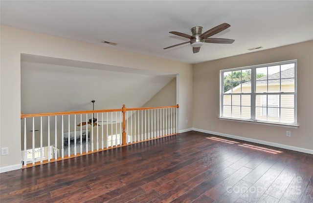2017 Bridleside Dr, Indian Trail, NC 28079 - empty room with a ceiling fan, baseboards, and wood-type flooring