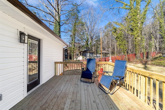 view of wooden deck