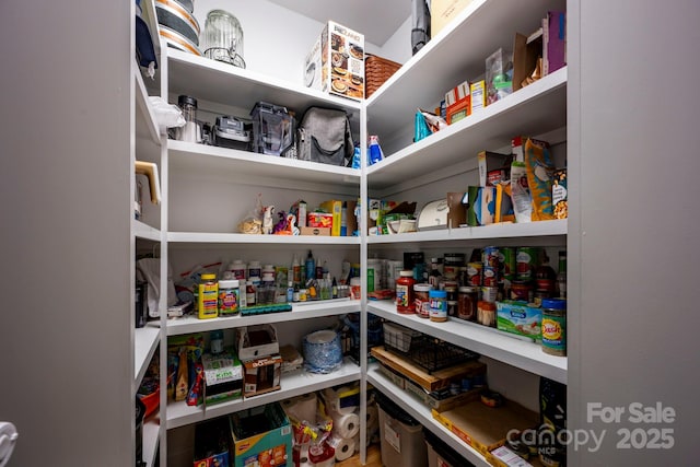 view of pantry