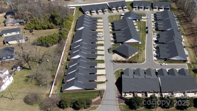 bird's eye view with a residential view