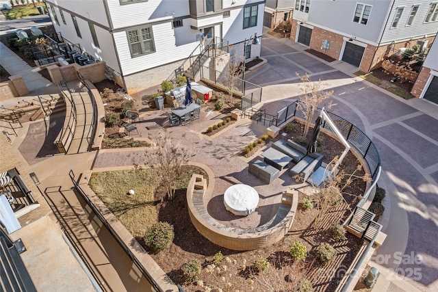 drone / aerial view featuring a residential view