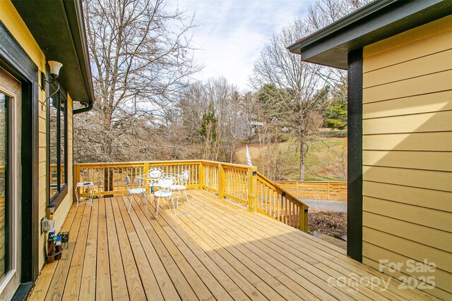 view of wooden deck