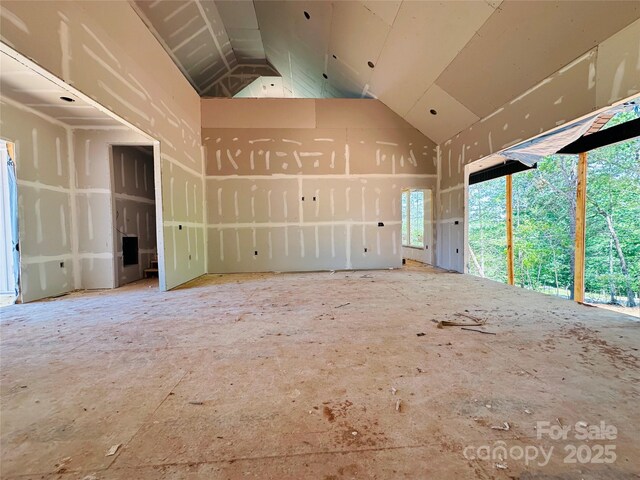2960 Corpening Chapel Rd, Morganton, NC 28655 - empty room featuring vaulted ceiling