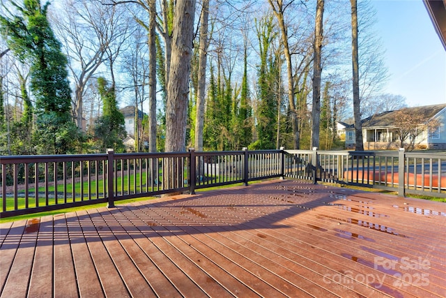 view of wooden terrace