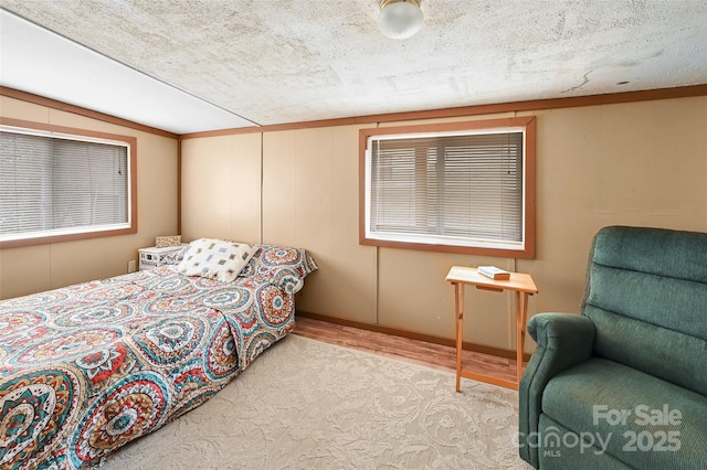 193 Oak Ridge Rd, Hendersonville, NC 28792 - bedroom featuring lofted ceiling, a textured ceiling, and wood finished floors