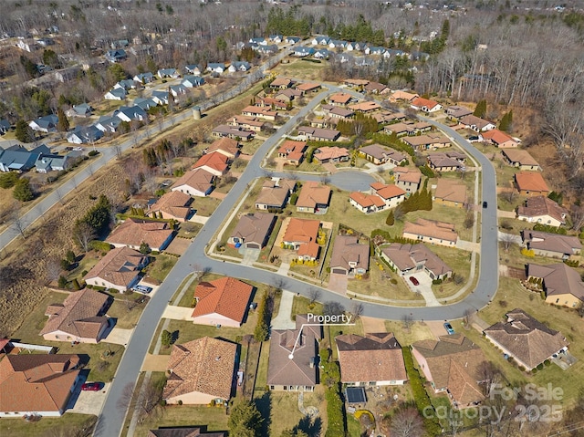 birds eye view of property featuring a residential view