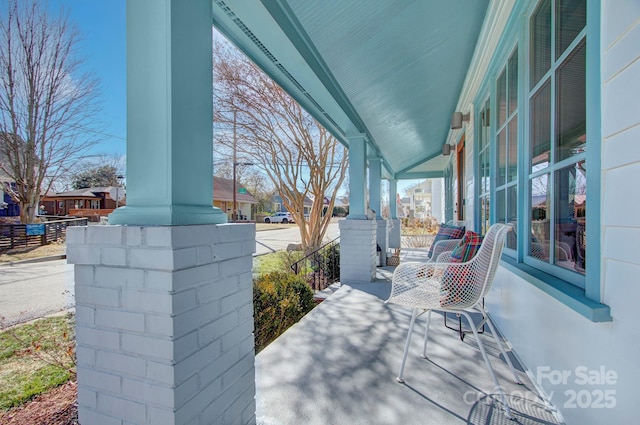 view of patio with covered porch