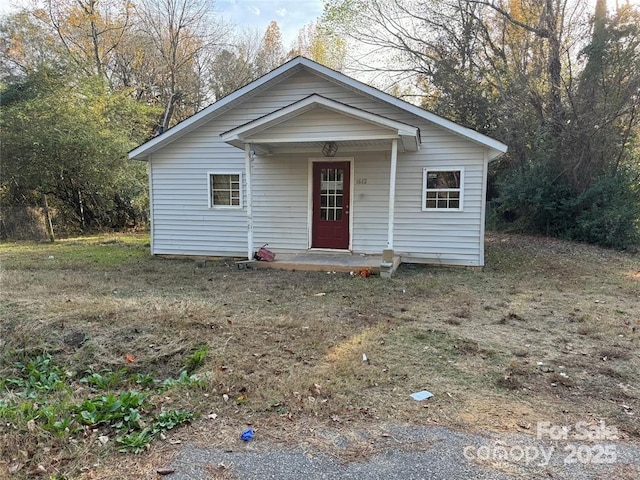 view of bungalow-style home