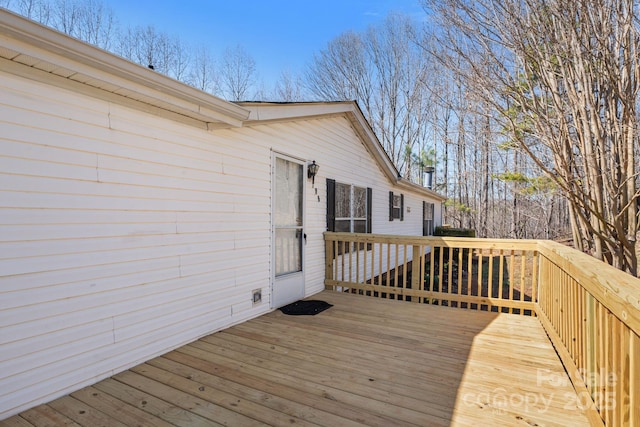 view of wooden deck