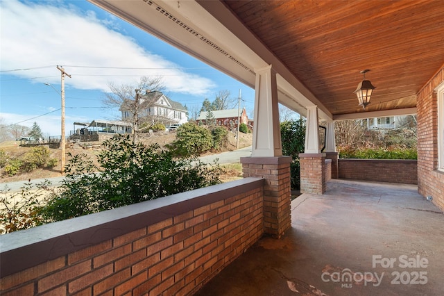 view of patio / terrace featuring a porch