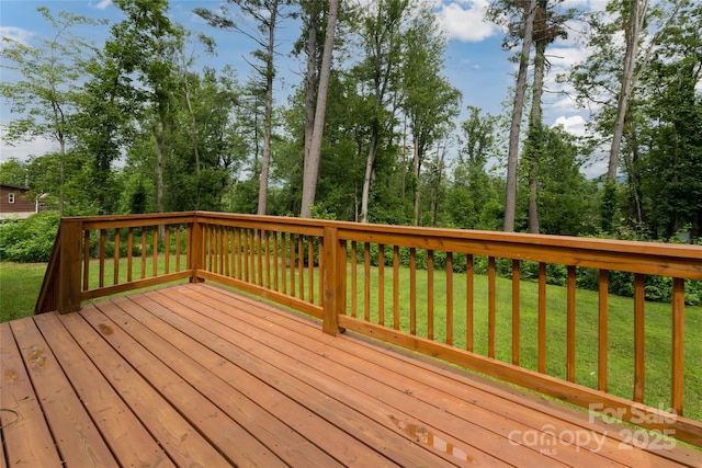 17 Fair Oaks Rd, Arden, NC 28704 - wooden deck featuring a yard and view of wooded area
