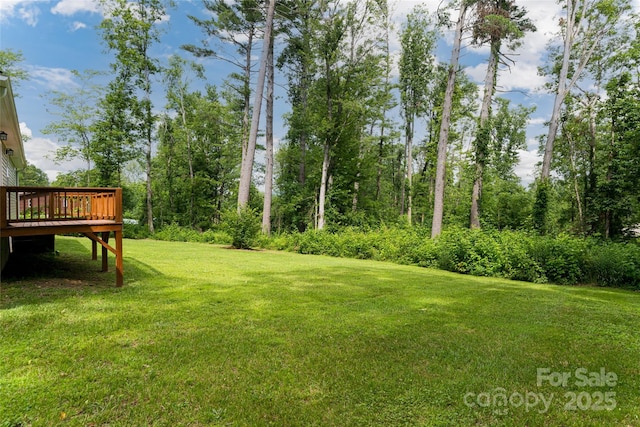 17 Fair Oaks Rd, Arden, NC 28704 - view of grassy yard featuring a wooden deck
