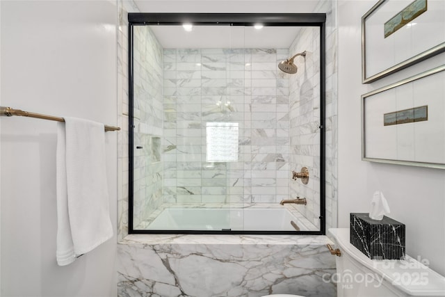 full bath with bath / shower combo with glass door