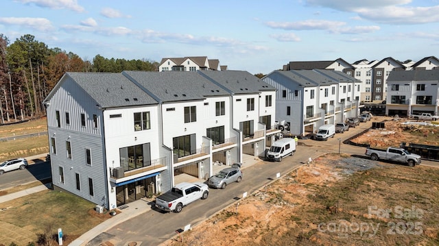 aerial view featuring a residential view