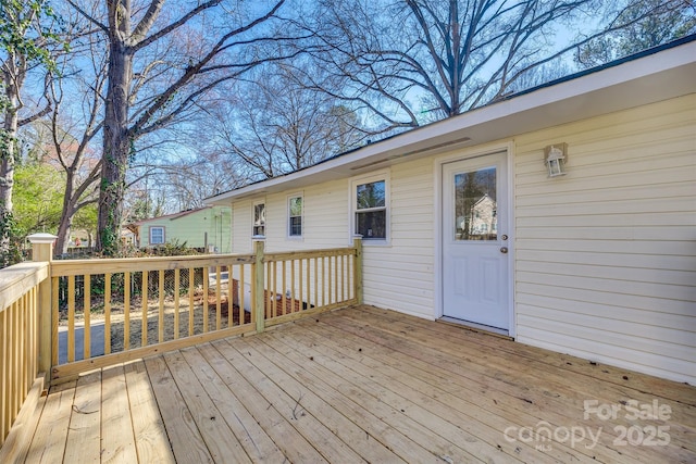 view of wooden deck