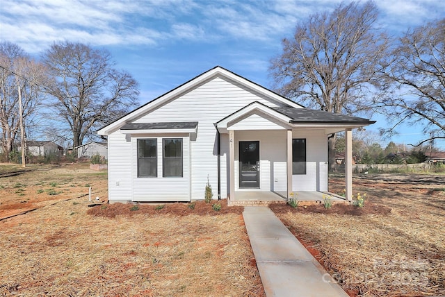 view of bungalow-style home