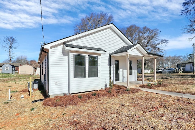 bungalow-style home with a porch