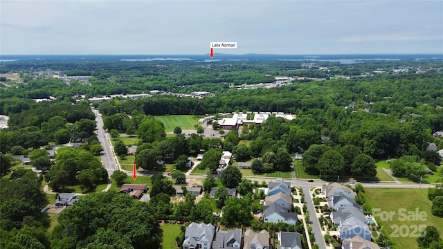 9808 Washam Potts Rd, Cornelius, NC 28031 - aerial view of residential area featuring a forest