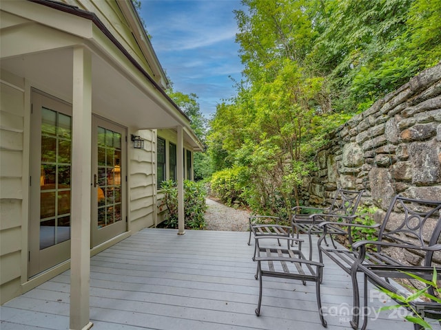 view of wooden deck