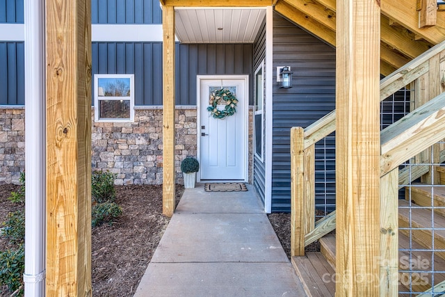 143 Carver St Unit 16, Brevard, NC 28712 - property entrance with board and batten siding and stone siding