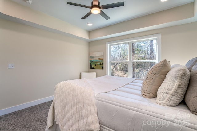 143 Carver St Unit 16, Brevard, NC 28712 - carpeted bedroom with baseboards, recessed lighting, and a ceiling fan