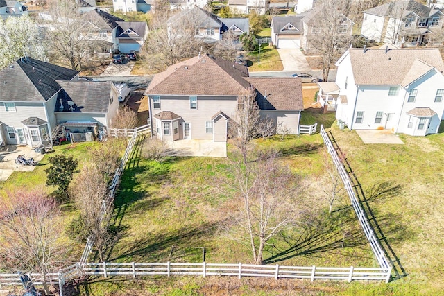 aerial view featuring a residential view