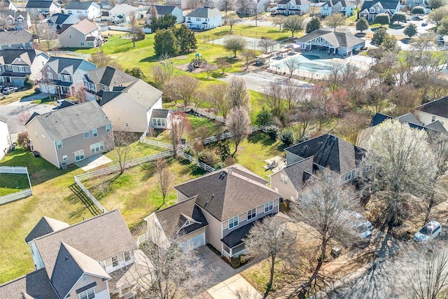 birds eye view of property featuring a residential view