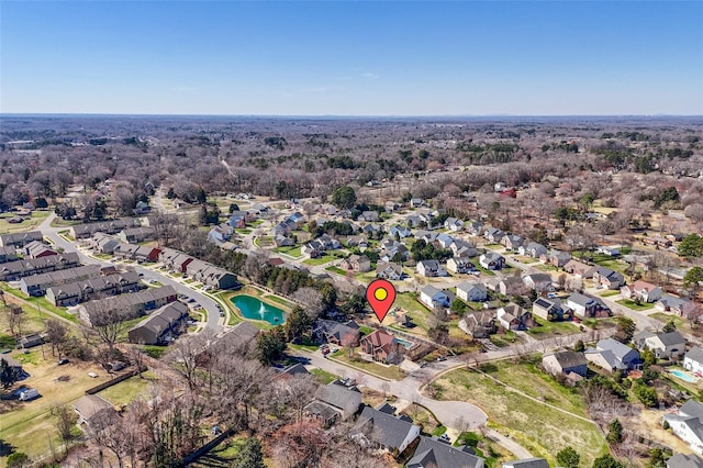 birds eye view of property featuring a residential view