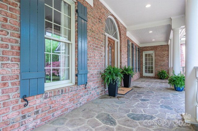 view of patio with covered porch