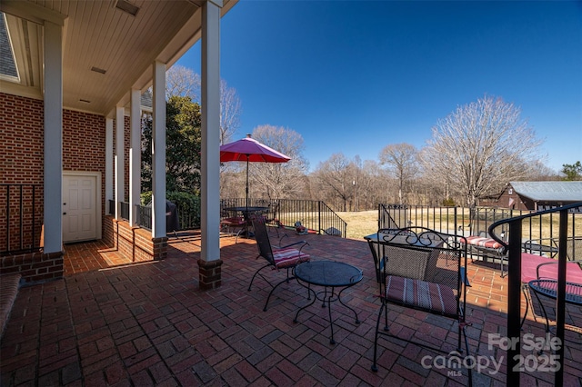 view of patio / terrace featuring outdoor dining space