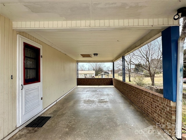 view of patio / terrace featuring covered porch and visible vents