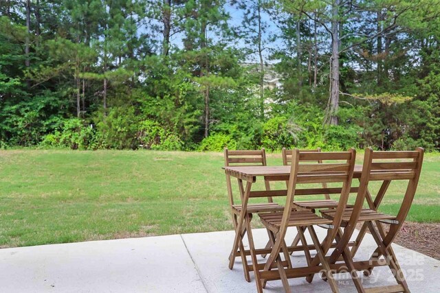 view of yard featuring a patio area