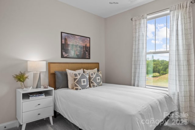 view of carpeted bedroom