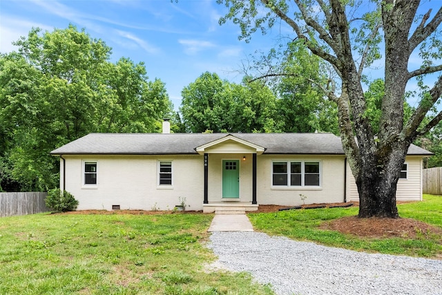 228 Tot Dellinger Rd, Cherryville, NC 28021 - view of front of property featuring brick siding, crawl space, and a shingled roof