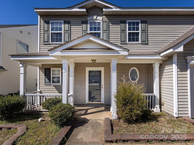 view of front of house with a porch