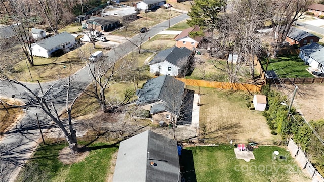 aerial view featuring a residential view