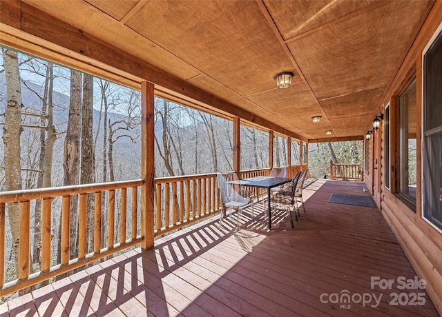 view of wooden terrace