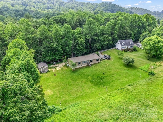 981 Gilliam Mountain Rd, Hendersonville, NC 28792 - view from above of property featuring a heavily wooded area