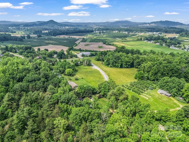 981 Gilliam Mountain Rd, Hendersonville, NC 28792 - aerial view of property and surrounding area featuring mountains