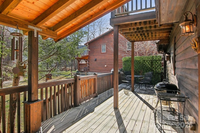 view of wooden terrace