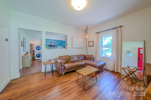 124 Dodge St, Asheville, NC 28803 - living room featuring hardwood / wood-style flooring and baseboards