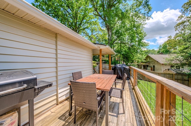 124 Dodge St, Asheville, NC 28803 - deck with outdoor dining space and a grill