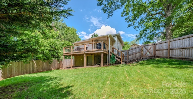 124 Dodge St, Asheville, NC 28803 - rear view of property featuring a deck and stairs