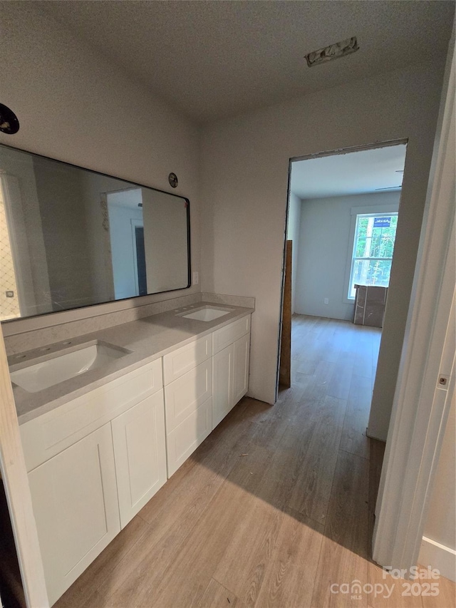 44389 US-52 Hwy N, Richfield, NC 28137 - bathroom with wood finished floors and double vanity