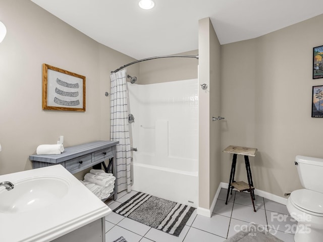 1973 Buffalo Creek Rd, Lake Lure, NC 28746 - full bathroom with tile patterned flooring, shower / bath combo, a sink, and toilet